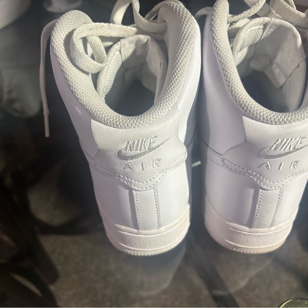 Nike White High-Top Leather Sneakers